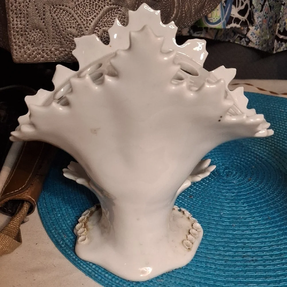 White Ceramic Floral Dish Set